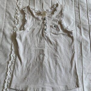 Matilda Jane Clothing Girls Size 12 EUC Off White Tank